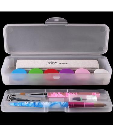 Beauticom Double-Layer Personal Storage Case for Nail Art Pens, Brushes, and Tools (Frosted White) - Buy Online on GoSupps.com