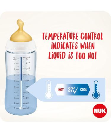 NUK First Choice+ Baby Bottles Set 0-6 Months | Temperature Control & Anti Colic Vent | 150 ml BPA-Free | Latex Teat Safari Beige | 4-Pack Animals - 1 Pack - Buy Online on GoSupps.com