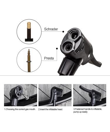 MEETLOCKS Double Cylinder Barrel Bike Foot Pump - 160PSI Aluminum Body Floor Air Pump with Precision Pressure Gauge - Yellow - Buy Online on GoSupps.com