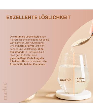 Marble Collages Powder 500g - High-Dose Collagen & Amino Acids for Skin Glow - Plastic-Free Peach Hibiscus - International Shipping Available - Buy Online on GoSupps.com