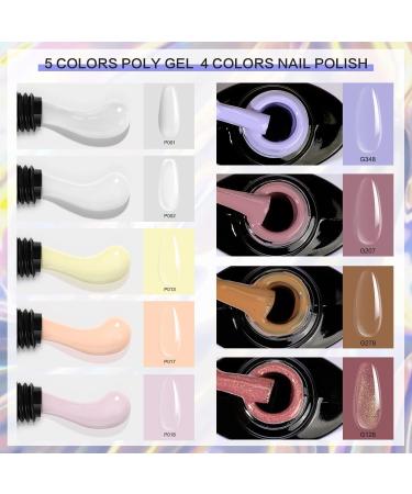Morovan Poly Gel Nail Kit - Professional Nail Extension Gel for Beginners | Complete Poly Nail Art Set with Drill Lamp & Essential Tools | Pink - Buy Online on GoSupps.com