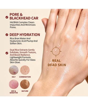 dewyhour Exfoliating Black & White Rice Ampoule Duo Set - Gently Removes Dead Skin Cells, Refines Pores, Soft Face & Body Scrub for All Skin Types, 2-Pack - Buy Online on GoSupps.com