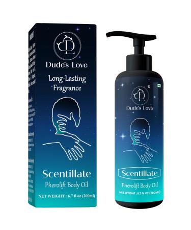 Pherolift Body Oil - Scentillate - Oudh Jasmine Patchouli scented shower oil longlasting fragrance Natural - Shea butter Jojoba Oil Coconut oil Nourish light non-greasy. 6.76 FL Oz.