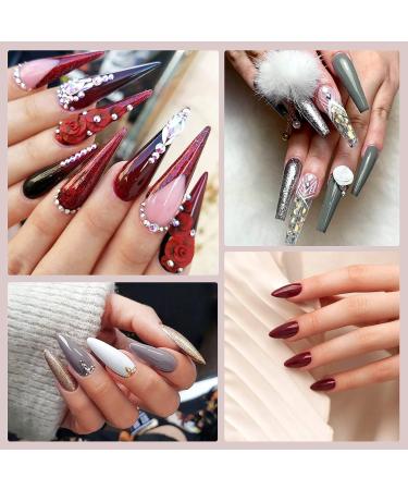 Saviland Glitter Acrylic Powder Set - 10 Colors Professional Polymer for Nails Extension, Prom Queen Series Fashion Red - Buy Online on GoSupps.com