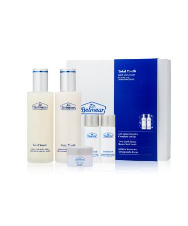 Total Youth Biome (Skincare Set 12.2fl oz) - Premium Total Age-Defying Toner + Emulsion Set for Wrinkles Elasticity Hydration & Skin Tone. Korean Skin Care by LG Beauty. Collagen