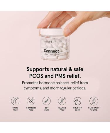 Brilliant Connect Period Health Supplement Natural Relief for Cramps Fatigue & Irregular Periods Hormone Balance Support (60 Tablets - Buy Online on GoSupps.com
