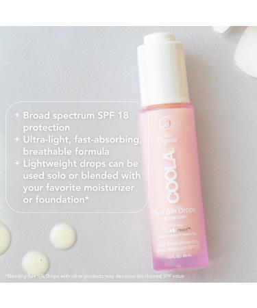 Coola Organic Sun Silk Drops with SPF 30 | 1 Fl Oz | Dermatologist Tested Sunscreen | Plant-Derived BlueScreen Technology - Buy Online on GoSupps.com