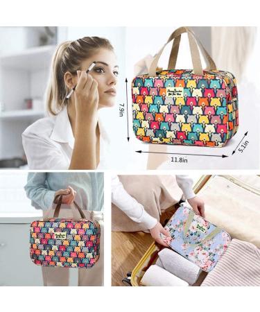 Large Makeup Bag Toiletry Bag with Little Bear Design - Travel Cosmetic Bag for Women - Buy Online on GoSupps.com