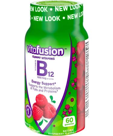 VitaFusion B-12 Gummy Vitamins - Energy Support, 1000 mcg, Raspberry Flavor, 60 Count - Buy Online on GoSupps.com