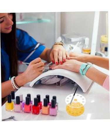 Healeved 1pc Penholder Nail Brush Holder Pen Rest Stand Manicure Pen Storage Stand Manicure Brush Holder Pen Holder for Salon Leopard Hair Nets Manicure Pen Rest Acrylic Crystal Pen Round - Buy Online on GoSupps.com