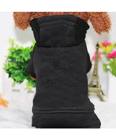 Lifewheel Dog Coat & Sweater | Warm Winter Pet Clothing for Small Dogs & Cats | Black Hooded Costume (M) - Buy Online on GoSupps.com