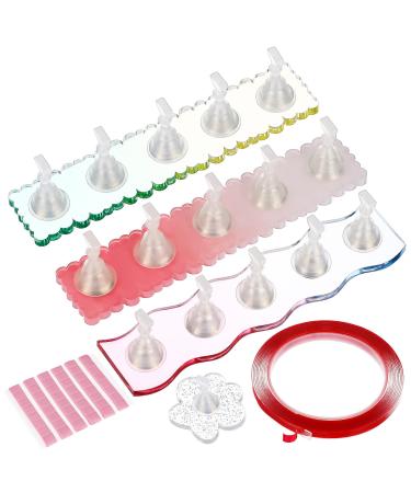 minkissy Acrylic Nail Stand with Putty Set Nails Display Practice Holder for Press On Magnetic Nail Holder Tip Painting Stand Holder Manicure Tool for DIY Salon