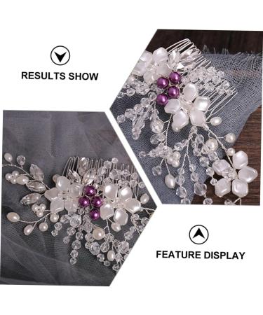 Amosfun 1pc Braided Flower Comb Hair Accessory for Women Pearl Tiara Bridesmaid Hair Accessories Flower Hair Comb Hair Barrettes for Women Bridal Hair Comb Handmade Wedding Hair Comb White - Buy Online on GoSupps.com