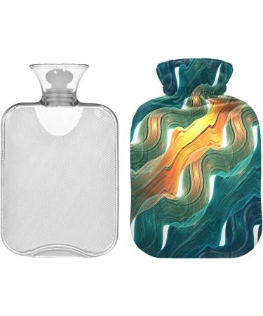 NAANLE Marble Galaxy Wave Hot Water Bottle with Cover | 1L Heat Bottle for Back Pain Relief & Cold Therapy - Hand & Foot Warmer - Buy Online on GoSupps.com