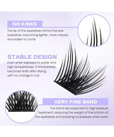 Individual Cluster Lashes Extension 0.07mm D Curl 14mm - 8 Styles DIY Eyelash Extensions - Buy Online on GoSupps.com