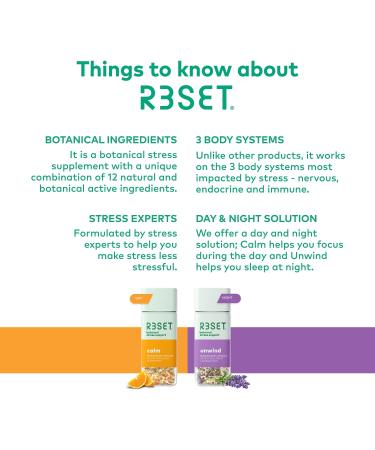 R3SET Calm Daytime Relaxation Support Supplement - 14 Capsules, 14 Count - Buy Online on GoSupps.com