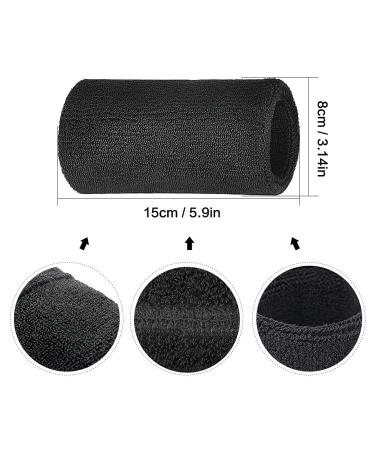 Lvcky Wrist Sweatband - Elastic Cotton Sports Wristbands (2 Pack 6 Inch) for Ultimate Comfort & Performance - Ideal for Exercise & Workouts - Buy Online on GoSupps.com