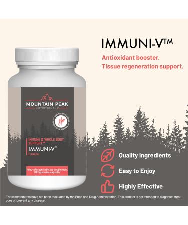 Mountain Peak Nutritionals Immuni-V & Sleep Easy Combo Pack - Herbal Supplement Duo with Antioxidants & Melatonin - Immune Support & Relaxation Formula - 60 Vegetarian Capsules Each - Buy Online on GoSupps.com