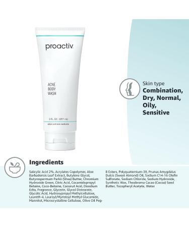 Proactiv Acne Body Wash - Exfoliating Cleanser with Salicylic Acid & Shea Butter - 9 oz - Buy Online on GoSupps.com
