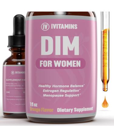 Dim Supplement Women | Dim | Estrogen Supplement for Women | Dim Supplement | Dim for Women | Dim Supplement for Women | Acne Supplements | Acne Supplements for Women | 1 fl oz: Orange Flavor