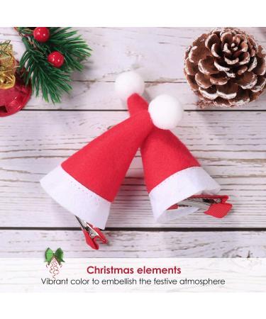 20 Pack Santa Claus Hair Clips - Christmas Ornaments for Kids & Women - Festive Elf Cap Hair Accessories - Buy Online on GoSupps.com