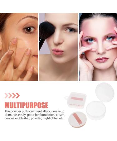 Beaupretty 2pcs Round Powder Puff & Square Makeup Sponges - Velour Cotton Applicator for Loose Powder & Foundation - Buy Online on GoSupps.com