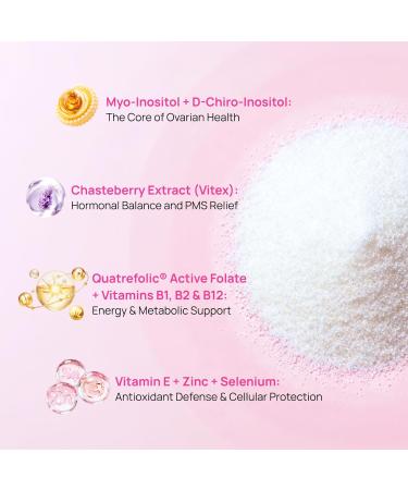 Gynable Pregina Myo-Inositol & D-Chiro Inositol Powder for Women - PCOS Fertility Support, Hormonal Balance, Regular Cycles | Patented Active Folic Acid, Vegan, Gluten-Free (30 Servings, Peach) - Buy Online on GoSupps.com