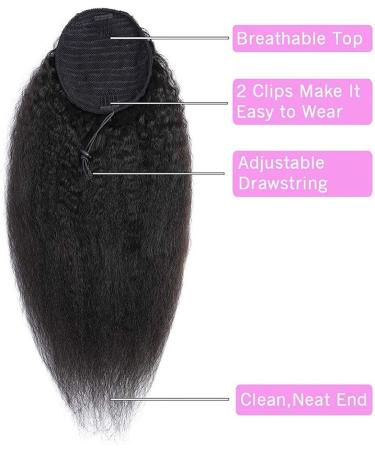 Fake Hair Bun Long Curly Shaggy Ponytail Hair Extensions Natural Black with Drawstring Hair Comb Ponytail Hair Bun for Black Women Hair Accessories (Color : Black Size : 20 inch) 20 inch Black - Buy Online on GoSupps.com