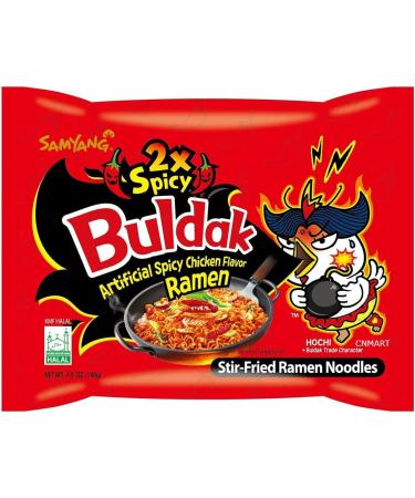 CNMART Samyang Double Spicy 2x Spicy Hot Chicken Flavour Ramen Noodles (Pack of 25) - Buy Online on GoSupps.com
