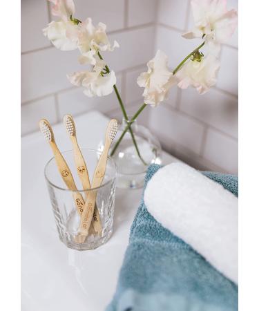 Gondola Kids Bamboo Toothbrushes - Soft Bristles, Vegan & Eco-Friendly - Fun Animal Designs, Zero Waste Packaging - 4 Pack - Buy Online on GoSupps.com
