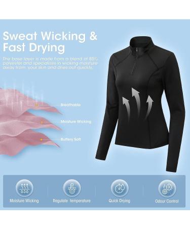Tesuwel Women's 1/4 Zip Athletic Shirt with Thumbholes | UPF 50+ | Quick Dry | XX-Large - Buy Online on GoSupps.com