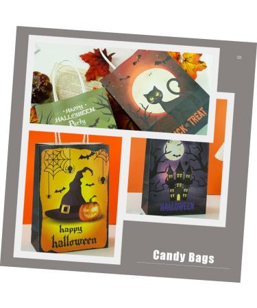 TOPBATHY 12pcs Halloween Paper Bag Trick or Treat Bag Cookie Decorating Gift Candy Pouch Cookie Ornament Packing Bag Halloween Bag Candy Bags Halloween Party Gift Bag Storage Bag Biscuit - Buy Online on GoSupps.com