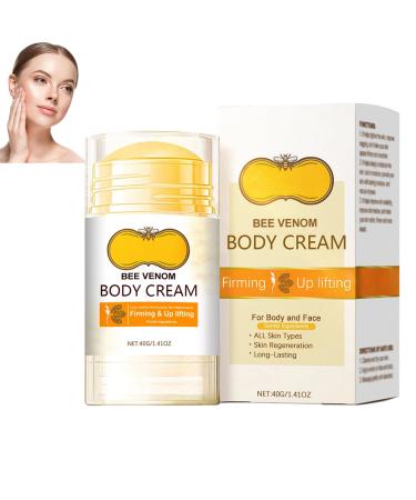 homomdy Bee Venom Body Rolling Cream Bee Venom Firming Serum Stick Antiaging moisturizer Firming cream for face and body Plumping and firming loose skin 1pcs