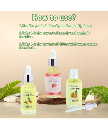 3 Packs Yoni Oil for Women | 100% Natural Intimate Deodorant & pH Balanced Serum | Eliminates Odor with Pure Essential Oils (1 fl oz - Buy Online on GoSupps.com