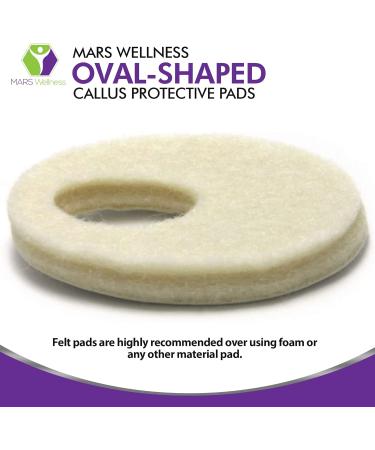 Oval Felt Callus Protective Pads - 25 Pack, 1/8 - Adhesive Foot Pads for Callus Protection - Buy Online on GoSupps.com