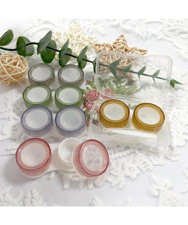 Buy Hown 5x Colorful Contact Lens Containers - Portable Mini Storage Case for Travel & Home | Transparent Contact Lens Kit - Buy Online on GoSupps.com