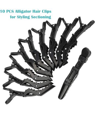 Hair Styling Clips Sectioning Alligator hair clips Duckbill Clips Non-Slip Hairdresser dedicated Partition Hairgrips For Thick Hair Large Hairpin Black - Buy Online on GoSupps.com