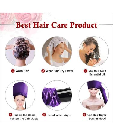 Hair Dryer Bonnet - Hair Dryer Hood Diffuser Attachment - Soft Adjustable Dryer Cap with Headband for Speeds Up Drying Time & Conditioning Fits All Head Sizes - Buy Online on GoSupps.com