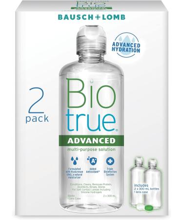 Biotrue Advanced Multi-Purpose Solution for Soft Contact Lenses 300 mL (Pack of 2) 300 mL (2 Pack) - Buy Online on GoSupps.com