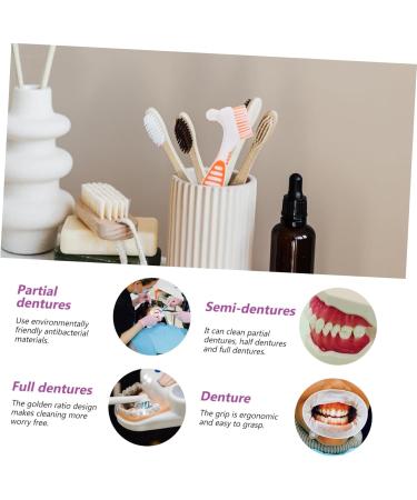 Buy Minkissy Toothbrush for Dentures - 8 Pack Colored Rubber Oral Care - International Shipping Available - Buy Online on GoSupps.com