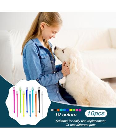 KALIONE 10 Pieces Dog Tooth Brushing Kit Dual-Head Pet Toothbrush Multi-Color Cat Toothbrush Portable Toothbrush for Dogs Soft Tooth Brushing Kit for Dog Cat Pet Teeth Cleaning and Dental Care - Buy Online on GoSupps.com