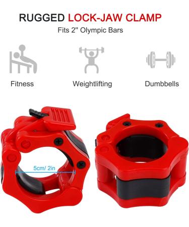 Qimei-Shop Dumbbell Closures | Quick Locks & Slip-Resistant Barbell Collars for 50mm Olympic Weightlifting - Fitness Training Equipment - Buy Online on GoSupps.com
