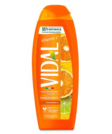 Vidal Vitamin C Shower Gel Energizing 250 ml 8.4 Fl Oz (Italian Import)