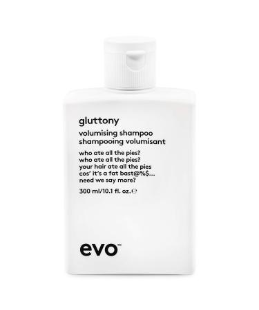 EVO Gluttony Volumising Shampoo - Volumizing Shampoo For All Types Of Hair - Adds Lift  Body Shine  Strength & Elasticity 10.1 Fl Oz (Pack of 1)