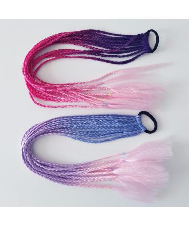 Colorful Clip-In Hair Extensions - 2 Pieces of Synthetic Hair Parts for Parties & Daily Styles - Buy Online on GoSupps.com