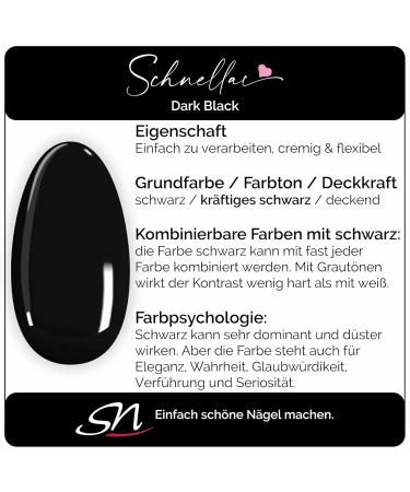 Buy SN Schnellac Black Opaque UV Nail Polish - Vegan Gel Shellac HEMA Free 10ml - Fast International Shipping - Buy Online on GoSupps.com