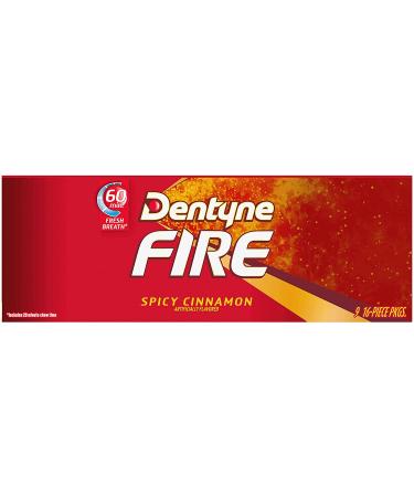Dentyne Fire Spicy Cinnamon Sugar Free Gum - Pack of 9 (144 Pieces) - Buy Online on GoSupps.com