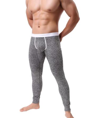 KAMUON Mens Low Rise Pouch Underwear Pants Long Johns Thermal Bottoms Leggings Large 3 Pack - Black/Blue/Purple - Set of 3 - Buy Online on GoSupps.com