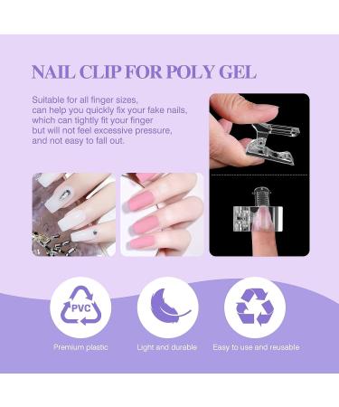 Saviland Clear Dual Nail Forms Set - 100PCS Full Cover Nail Extension Gel Molds + Dual-end Poly Gel Brush | 10 Sizes for Manicure Salon & Home DIY - Buy Online on GoSupps.com