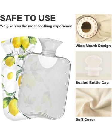 NAANLE Watercolor Heat Bottle with Cover - 2L Transparent Hot Water Bottle for Pain Relief & Warm Therapy | Large Bed & Hand Feet Warmer - Buy Online on GoSupps.com